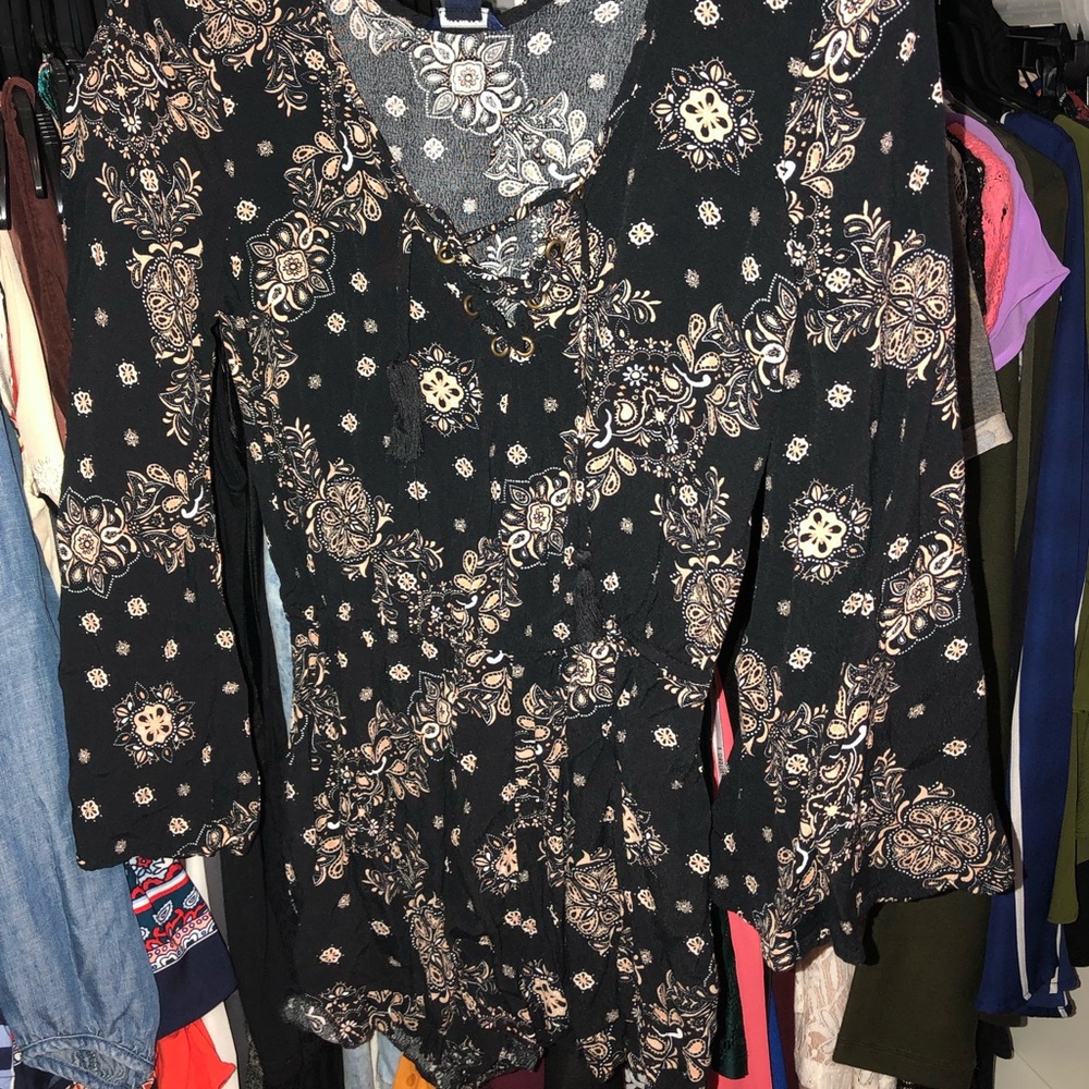 Bohemian Bell Sleeve Romper